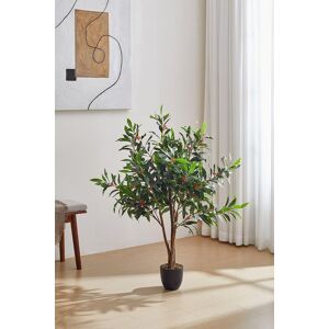 H&O Direct 120cm H Artificial Four Trunks Olive Tree Decorative Plant in Green Green H&O Direct 120cm H Artificial Four Trunks Olive Tree Decorative Plant in Green Green