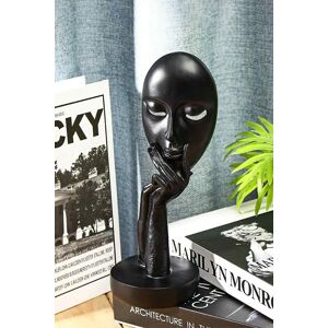 Living and Home 10cm Dia x 29cm H Abstract Art Meditation Sculpture Resin Mask Ornaments in Black Size: 10 cm Dia x 29 cm H Black 10 cm Dia x 29 cm H Living and Home 10cm Dia x 29cm H Abstract Art Meditation Sculpture Resin Mask Ornaments in Black Size: 10 cm Dia x 29 cm H Black 10 cm Dia x 29 cm H