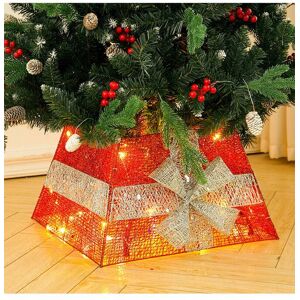 Living and Home Red Shiny Sequins Christmas Tree Skirt with LED Light Xmas Tree Square Stand Base, 33cm L x 33cm W (Top) Size: 33 cm L x 33 cm W Red 33 cm L x 33 cm W Living and Home Red Shiny Sequins Christmas Tree Skirt with LED Light Xmas Tree Square Stand Base, 33cm L x 33cm W (Top) Size: 33 cm L x 33 cm W Red 33 cm L x 33 cm W