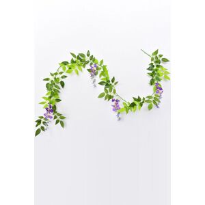 Living and Home 2 Pcs Artificial Wisteria Flowers Garland Decoration in Purple Purple Living and Home 2 Pcs Artificial Wisteria Flowers Garland Decoration in Purple Purple