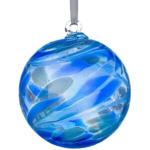 Sienna Glass 10cm Friendship Ball Happy 60th Birthday in Blue Blue Sienna Glass 10cm Friendship Ball Happy 60th Birthday in Blue Blue