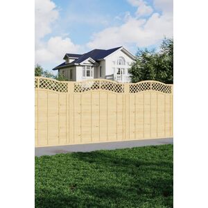Living and Home 6x6ft Spruce Wood Lattice Top Garden Privacy Fence Panel in Natural Size: C Natural C Living and Home 6x6ft Spruce Wood Lattice Top Garden Privacy Fence Panel in Natural Size: C Natural C