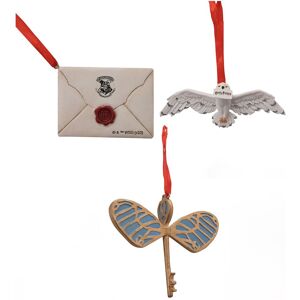 Warner Bros Harry Potter Resin Tree Decoration - Letter, Owl & Key Multicolor Warner Bros Harry Potter Resin Tree Decoration - Letter, Owl & Key Multicolor