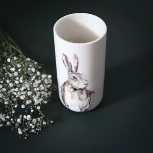 Meg Hawkins Tall Ceramic Vase - Hare Multicolor Meg Hawkins Tall Ceramic Vase - Hare Multicolor