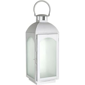 Orsina White Wash Small Mild Steel Lantern White Orsina White Wash Small Mild Steel Lantern White