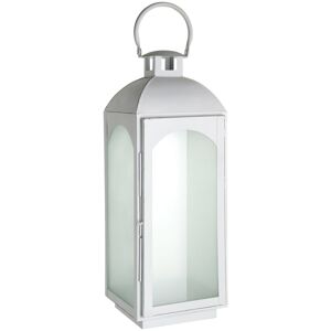 Orsina White Wash Large Mild Steel Lantern White Orsina White Wash Large Mild Steel Lantern White