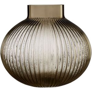Orsina Large Glass Vase, Textured Vase Tall Glass With Corrugated Spherical Body, Decorative Glassware Vases in Brown Brown Orsina Large Glass Vase, Textured Vase Tall Glass With Corrugated Spherical Body, Decorative Glassware Vases in Brown Brown