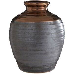 Orsina Zamak Large Barrel Vase in Grey Grey Orsina Zamak Large Barrel Vase in Grey Grey