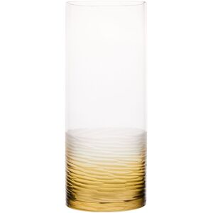 Orsina Caila Cut Glass Large Vase in Grey Grey Orsina Caila Cut Glass Large Vase in Grey Grey