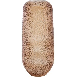 Orsina Colbie Large Embossed Amber Glass Vase in Orange Orange Orsina Colbie Large Embossed Amber Glass Vase in Orange Orange