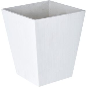 Orsina Polyresin Vase White Polyresin Square Edged Vase White Orsina Polyresin Vase White Polyresin Square Edged Vase White