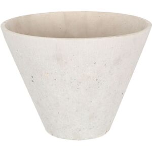 Orsina Textured Polyresin Round Edged Vase, Decorative Vessel, Ceramic-Style Container, Sculptural Decor Piece in White White Orsina Textured Polyresin Round Edged Vase, Decorative Vessel, Ceramic-Style Container, Sculptural Decor Piece in White White