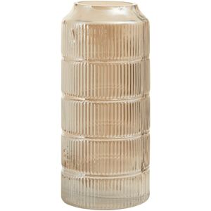 Orsina Modern Large Grey Textured Glass Vase, Ribbed Design Flower Vase for Contemporary Spaces, Modern Large Vase Grey Orsina Modern Large Grey Textured Glass Vase, Ribbed Design Flower Vase for Contemporary Spaces, Modern Large Vase Grey