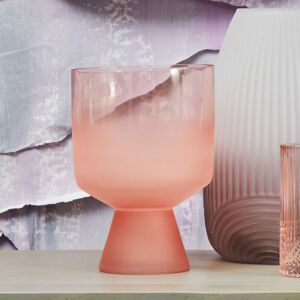 Orsina Small Matte Pink Ombre Glass Vase, Modern Two-Tonal Decorative Vase, Chic Flower Vase for Contemporary Homes Pink Orsina Small Matte Pink Ombre Glass Vase, Modern Two-Tonal Decorative Vase, Chic Flower Vase for Contemporary Homes Pink