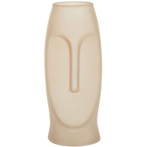 Orsina Gold Sculptural Small Glass Vase, Face Design Decorative Vase, Sculptural Flower Vase, Luxury Glass Vase in Grey Grey Orsina Gold Sculptural Small Glass Vase, Face Design Decorative Vase, Sculptural Flower Vase, Luxury Glass Vase in Grey Grey