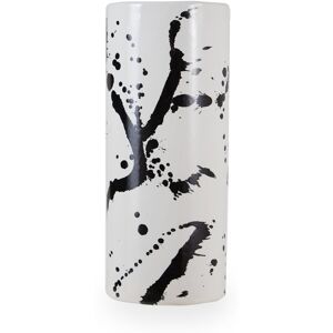 Orsina Contemporary Small Black & White Ceramic Vase, Durable Pottery Vase, Easily Maintained Vase For Flowers White Orsina Contemporary Small Black & White Ceramic Vase, Durable Pottery Vase, Easily Maintained Vase For Flowers White
