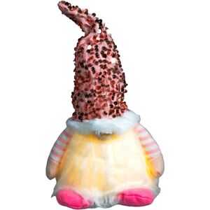 Netagon Battery Operated Light Up Glitter Gonk- Pink in White White Netagon Battery Operated Light Up Glitter Gonk- Pink in White White