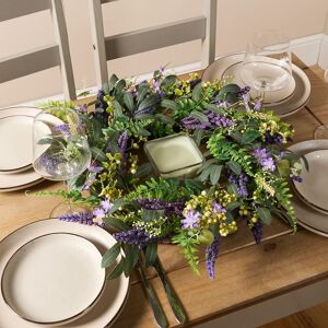 OHS Artificial Flower Wreath Door Wall Home Party Table Decorations Winter Spring in Lilac Lilac OHS Artificial Flower Wreath Door Wall Home Party Table Decorations Winter Spring in Lilac Lilac