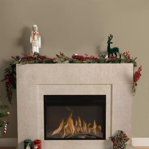 OHS Artificial Decorative Garland Fireplace Door Wall Party Table Spring Winter Home in Red Red OHS Artificial Decorative Garland Fireplace Door Wall Party Table Spring Winter Home in Red Red