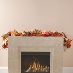 OHS Artificial Decorative Garland Fireplace Door Wall Party Table Spring Winter Home in Burnt Orange Burnt Orange OHS Artificial Decorative Garland Fireplace Door Wall Party Table Spring Winter Home in Burnt Orange Burnt Orange