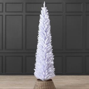 Christow White Christmas Tree 5ft 6ft 7ft Artificial Slim Pencil Xmas Spruce With Stand White 7ft Christow White Christmas Tree 5ft 6ft 7ft Artificial Slim Pencil Xmas Spruce With Stand White 7ft