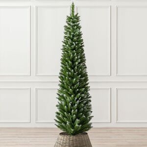 Christow Slim Christmas Tree 5ft 6ft 7ft Artificial Snow Frosted Corner Pencil Xmas Spruce in Green Green 6ft Christow Slim Christmas Tree 5ft 6ft 7ft Artificial Snow Frosted Corner Pencil Xmas Spruce in Green Green 6ft