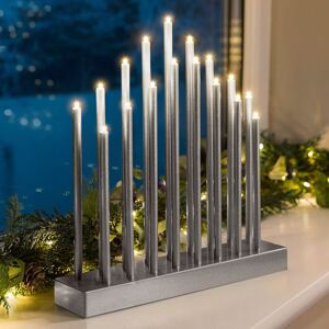 Christow Metallic Candle Bridge Arch Christmas Light 17 Warm White LED Window Decoration in Silver Silver Christow Metallic Candle Bridge Arch Christmas Light 17 Warm White LED Window Decoration in Silver Silver