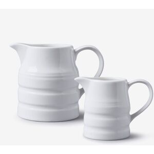 WM Bartleet & Sons Porcelain Traditional Churn Jug Set of 2 in White White WM Bartleet & Sons Porcelain Traditional Churn Jug Set of 2 in White White