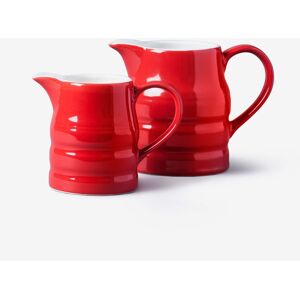WM Bartleet & Sons Porcelain Traditional Churn Jug Set of 2 in Red Red WM Bartleet & Sons Porcelain Traditional Churn Jug Set of 2 in Red Red