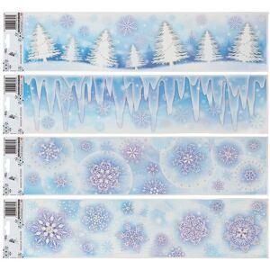 VFM e-Store Christmas Stickers Glitter Character Window 1 x Varied Design 64cm x 14. 7cm Multicolor VFM e-Store Christmas Stickers Glitter Character Window 1 x Varied Design 64cm x 14. 7cm Multicolor