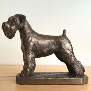 Animal Crackers Schnauzer Dog Figurine In Solid Cold Cast Bronze Designed By David Geenty, Quality Dog Lover Home Decoration Bronze Animal Crackers Schnauzer Dog Figurine In Solid Cold Cast Bronze Designed By David Geenty, Quality Dog Lover Home Decoration Bronze