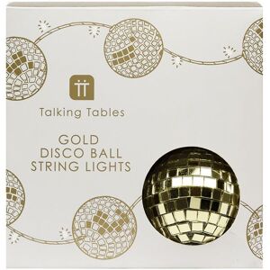 Talking Tables Luxe Gold Disco Ball Christmas String Lights - 1.6m Gold Talking Tables Luxe Gold Disco Ball Christmas String Lights - 1.6m Gold