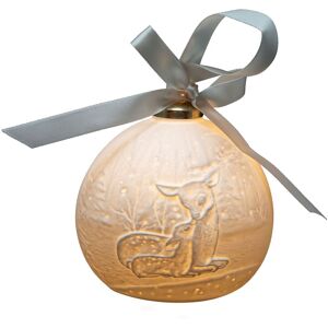 Gifts Direct 2 U Nordic Christmas Light Up Bauble Porcelain - Reindeer in White White Gifts Direct 2 U Nordic Christmas Light Up Bauble Porcelain - Reindeer in White White