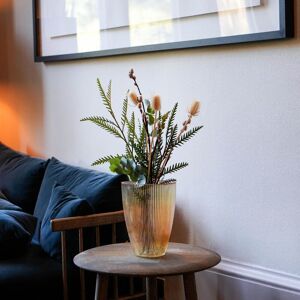 Ivyline Amber Ribbed Tall Vase H24.5Cm W18Cm - Hand made- On trend design Amber Ivyline Amber Ribbed Tall Vase H24.5Cm W18Cm - Hand made- On trend design Amber