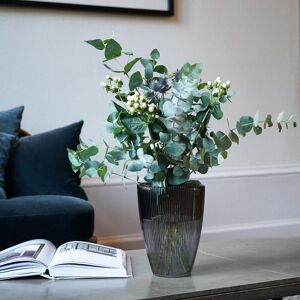 Ivyline Charcoal Ribbed Tall Vase H24.5Cm W18Cm- Hand Made- On trend design Charcoal Ivyline Charcoal Ribbed Tall Vase H24.5Cm W18Cm- Hand Made- On trend design Charcoal