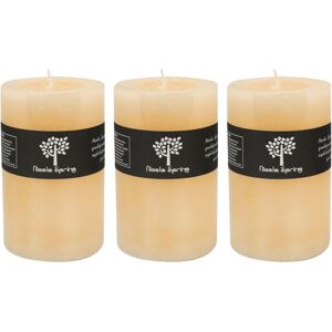 Nicola Spring Round Vanilla Pillar Candles - 110 Hours - Cream - Pack of 3 in Beige Beige Nicola Spring Round Vanilla Pillar Candles - 110 Hours - Cream - Pack of 3 in Beige Beige