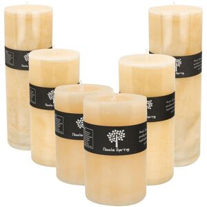 Nicola Spring Round Vanilla Pillar Candles - 3 Sizes - Cream - Pack of 3 in Beige Beige Nicola Spring Round Vanilla Pillar Candles - 3 Sizes - Cream - Pack of 3 in Beige Beige