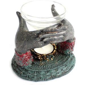 KDMD Antique Buddha - Offering Hands Oil Burner Multicolor KDMD Antique Buddha - Offering Hands Oil Burner Multicolor