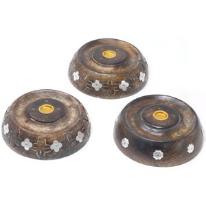 KDMD Cone & Stick Burner- Asst Design - Mango Wood in Brown Brown KDMD Cone & Stick Burner- Asst Design - Mango Wood in Brown Brown