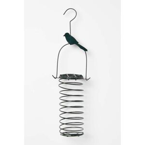 Homescapes Metal Hanging Bird Feeder with Bird Decoration, Great Tit in Green Green Homescapes Metal Hanging Bird Feeder with Bird Decoration, Great Tit in Green Green