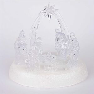 Shatchi 20cm Christmas Pre-Lit LED Musical Nativity Scene Acrylic Sculpture Battery Operated Light Up Xmas Tabletop Home Decorations in Natural Natural Shatchi 20cm Christmas Pre-Lit LED Musical Nativity Scene Acrylic Sculpture Battery Operated Light Up Xmas Tabletop Home Decorations in Natural Natural