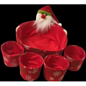 Shatchi Novelty Set Santa Sweet Christmas Dinner Table Decorations Favour Shop Bar Restaurants Display Tips Hamper Baskets 5pcs in Red Red Shatchi Novelty Set Santa Sweet Christmas Dinner Table Decorations Favour Shop Bar Restaurants Display Tips Hamper Baskets 5pcs in Red Red