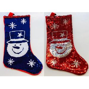 Shatchi Christmas Large 45CM Long Novelty 2in1 Snowman Sequin Santa Stocking Sack Socks Decorations Toys, Red/White Multicolor Shatchi Christmas Large 45CM Long Novelty 2in1 Snowman Sequin Santa Stocking Sack Socks Decorations Toys, Red/White Multicolor