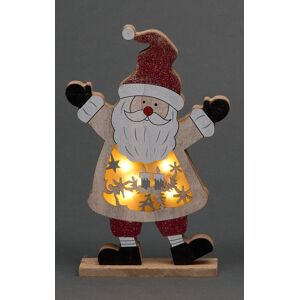 Shatchi LED Wooden Christmas Santa Home Indoor Table Decorations Ornaments Centrepiece, 27cm, Wood Multicolor Shatchi LED Wooden Christmas Santa Home Indoor Table Decorations Ornaments Centrepiece, 27cm, Wood Multicolor