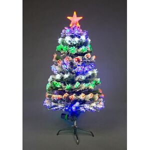 Shatchi 3Ft/90cm Frosted Tips 8 Modes Fibre Optic Christmas Tree LED Pre-Lit in Green Size: 3ft Green 3ft Shatchi 3Ft/90cm Frosted Tips 8 Modes Fibre Optic Christmas Tree LED Pre-Lit in Green Size: 3ft Green 3ft