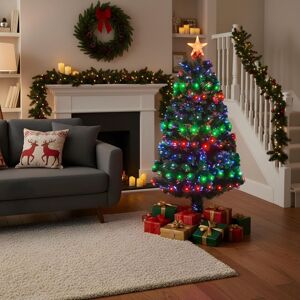 Shatchi 4Ft/120cm Multicolour 8 Modes Fibre Optic Christmas Tree LED Pre-Lit in Green Size: 4ft Green 4ft Shatchi 4Ft/120cm Multicolour 8 Modes Fibre Optic Christmas Tree LED Pre-Lit in Green Size: 4ft Green 4ft