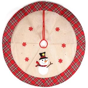 Shatchi Christmas Tree Skirt Snowflakes Printed Pattern Burlap Hessian Linen Xmas Tree Base Cover Floor Mat Holiday, 4pcs in Brown Brown Shatchi Christmas Tree Skirt Snowflakes Printed Pattern Burlap Hessian Linen Xmas Tree Base Cover Floor Mat Holiday, 4pcs in Brown Brown