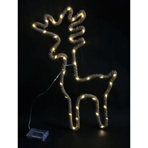 Shatchi Christmas Reindeer Stag Silhouette LED Hemp Rope Lights Xmas Decoration Battery Operated Holiday Garden Home Wall Room Han in Brown Brown Shatchi Christmas Reindeer Stag Silhouette LED Hemp Rope Lights Xmas Decoration Battery Operated Holiday Garden Home Wall Room Han in Brown Brown