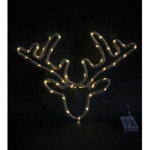 Shatchi Christmas Stag Reindeer Head Silhouette LED Hemp Rope Lights Xmas Decoration Battery Operated Holiday Garden Home Wall Roo in Brown Brown Shatchi Christmas Stag Reindeer Head Silhouette LED Hemp Rope Lights Xmas Decoration Battery Operated Holiday Garden Home Wall Roo in Brown Brown