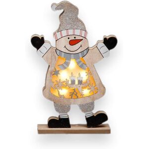 Shatchi LED Wooden Christmas Snowman Xmas Home Indoor Table Decorations Ornaments Centrepiece, 27cm, Wood in Yellow Yellow Shatchi LED Wooden Christmas Snowman Xmas Home Indoor Table Decorations Ornaments Centrepiece, 27cm, Wood in Yellow Yellow